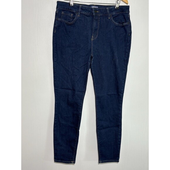 NYDJ Not Your Daughter's Jeans Women's 14 Blue Dark Wash Skinny Stretch Tummy - Picture 1 of 10